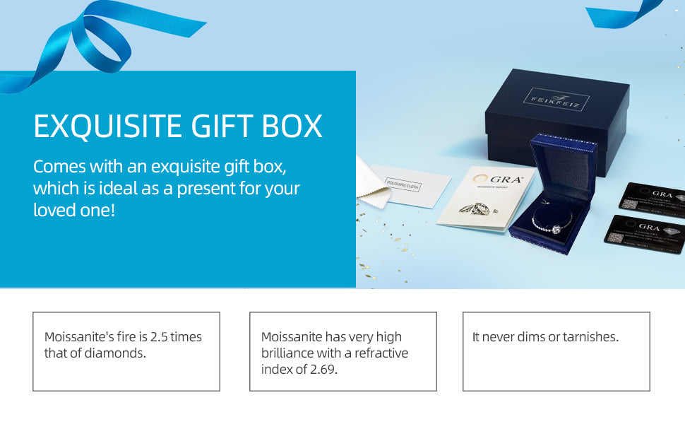 Moissanite tennis bracelet, 2CT 8mm lab-created moissanite diamonds, rhodium-plated, adjustable silver and white gold bracelet for women, stylish, jewelry gift.