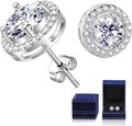 Moissanite Stud Earrings 0.5 1 Carat Lab Created Diamond 925 Sterling Silver Plated with 18K