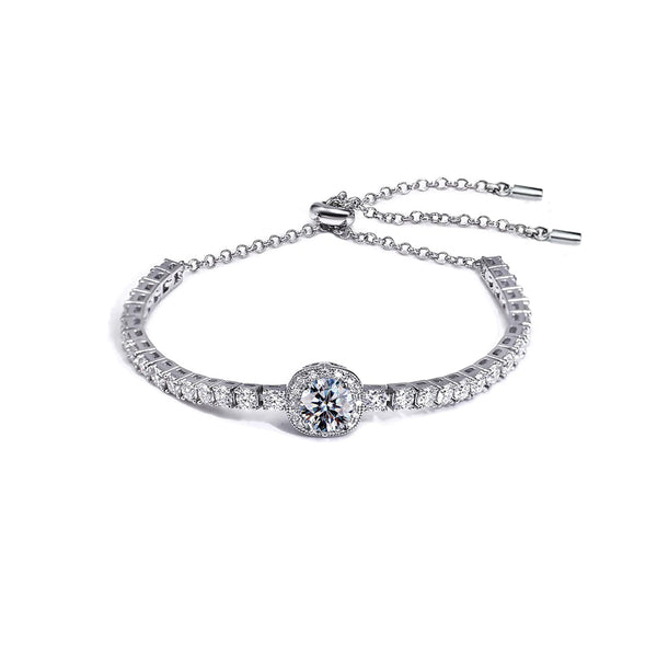FEIKFEIZ moissanite tennis bracelet 10.4CT VVS1 luxury gemstone bracelet