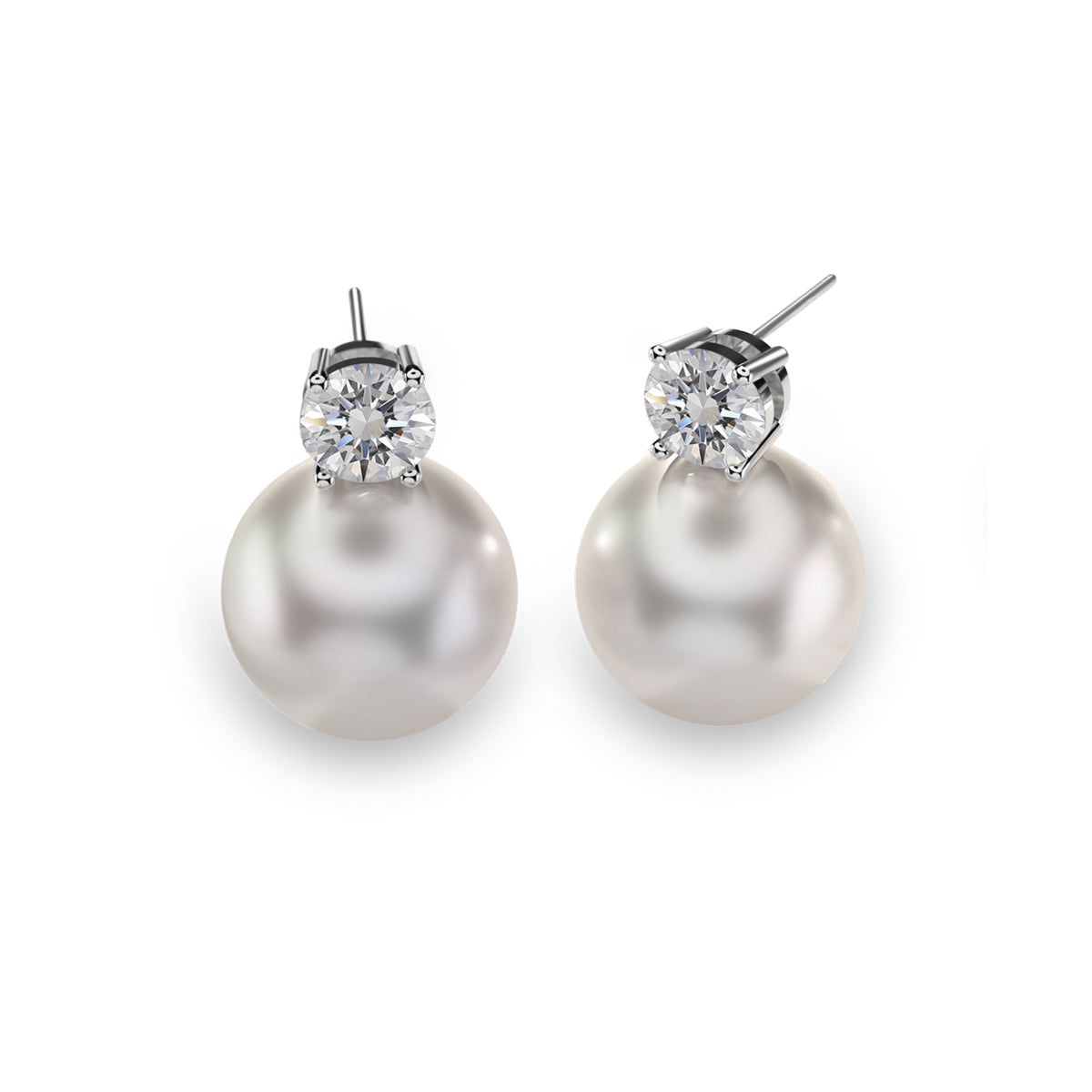 FEIKFEIZ pearl moissanite earrings for women