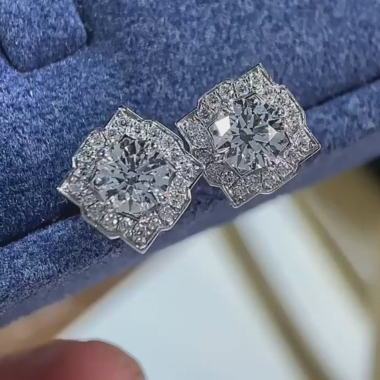 moissanite earrings gift for women men anniversary wedding jewelry