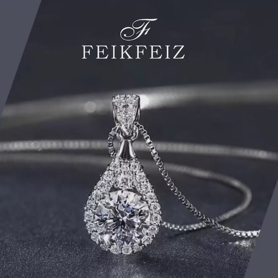 2ct moissanite necklace gift for women engagement anniversary jewelry