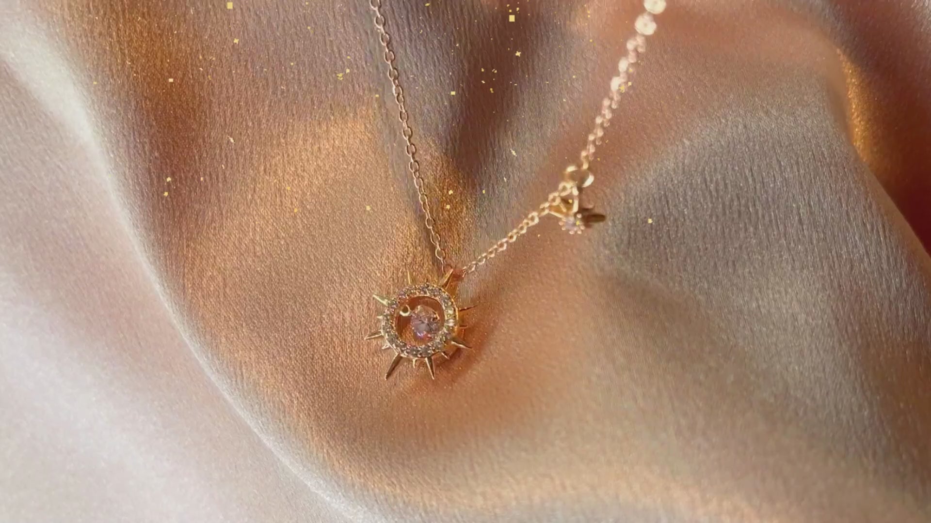 Women's Moissanite Necklace, Pendant, Lab-Grown Diamond, 18K Rose Gold Plated, Gold Necklace, Men's Necklace, Jewelry Gift.
